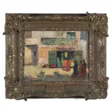 Malay Quarter by Sydney Wray, Oil on panel, sold Jan 2022