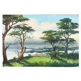 Vintage Folky Seascape by Robert Ragan, Oil on canvas, sold Jan 2022