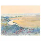 Marshland by J. Fred Saunders, Watercolor on paper, sold Jan 2022