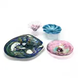 Four Art Glass Wall Ornaments by Lisa Oakley, Contemporary, sold Jan 2022