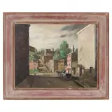 Street in Raleigh by Harold Cohn, 1941, Oil on canvas laid to board, sold Dec 2021