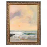 Sunset Seascape by James Calk, Oil on canvas, sold Dec 2021