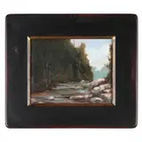 A Waterscape and A Landscape (Double-Sided Painting) by Peggy Everett, Oil on panel, sold Dec 2021
