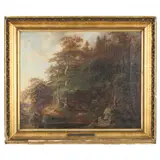 Evening from the Bavarian Mountains Near Udorf by Henriette Wiedebusch, Oil on canvas, sold Dec 2021