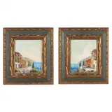 A Pair of Italian Lake Landscapes by Hubert Valerio, Oil on board, sold Dec 2021