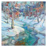 Wilson Creek, Winter by James P. Kerr, Oil on canvas, sold Dec 2021