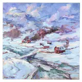 My Mountain Home by James P. Kerr, Oil on canvas, sold Dec 2021
