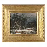 Snow in the Grand Canyon by Elliott Daingerfield, Oil on artist board, sold Dec 2021