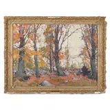 Sugar Maples in Autumn, Vermont by Emile Albert Gruppe, Oil on canvas, sold Dec 2021