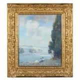 Summer Idyll by Joseph Henry Boston, Oil on canvas, sold Dec 2021