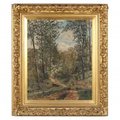 Landscape with Figures by Christopher Shearer, Oil on canvas, sold Dec 2021