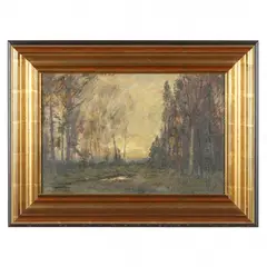 Landscape at Dusk by Edward Gay, Oil on canvas, sold Dec 2021