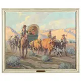 The Pioneers by Paul Salisbury, Oil on Masonite, sold Dec 2021