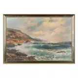 California Coastline by Alexander Dzigurski, Oil on canvas, sold Dec 2021
