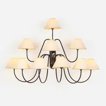 Ten-Light Bouquet sconce by Jean Royere, c. 1939, enamel over gilt iron, paper, sold Jun 2022