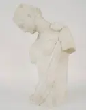 Untitled by Guglielmo Pugi, marble 3/4 bust of a lady, offered Mar 2026