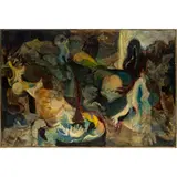 Study in the Blues by Flo Hopkins Gray, 1960, oil on canvas, sold Nov 2025