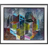 Dimensional Space by Dan Wuthrich, mixed media on board, sold Nov 2025
