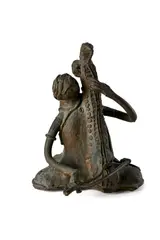 Self, Playing the Esraj by Meera Mukherjee, Bronze, sold Sep 2022