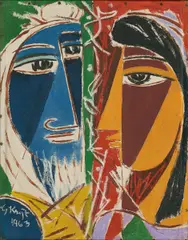 Untitled by George Keyt, 1963, Oil on board, sold Feb 2023