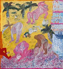 The Ritual by Arpita Singh, Oil on canvas, sold Feb 2023