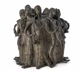 Pilgrims to Haridwar by Meera Mukherjee, Bronze, sold Feb 2023