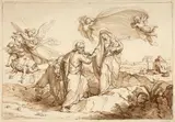 Le repos pendant la fuite en Egypte by Pietro Gagliardi, Plume et encre brune, lavis brun sur traits de crayon, sold Mar 2026