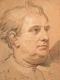 Etude de tête d’homme by Charles André van Loo, Trois crayons et estompe, sold Mar 2026
