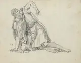 La mort de Tatius by Anne-Louis Girodet, Crayon noir, sold Mar 2026