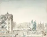 La Folie Montigny à Montmartre by Jean-Baptiste Marechal, Aquarelle gouachée sur traits de crayon, sold Mar 2026