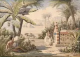 Le tombeau indien by Auguste-Siméon Garneray, Aquarelle, sold Mar 2026