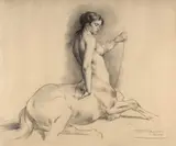 Centaure by Eugène Fromentin, Trois crayons, sold Mar 2026