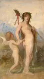Etude pour 'Jeune fille et l'Amour' by William-Adolphe Bouguereau, Crayon et huile sur papier marouflé sur carton, sold Mar 2026