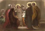 Etude pour 'Jésus parmi les docteurs' by William-Adolphe Bouguereau, Plume, encre noire et huile sur papier marouflé sur carton, sold Mar 2026