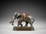 Eléphant d’Asie by Antoine-Louis Barye, Bronze à patine brun vert nuancé, sold Feb 2026