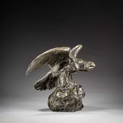 Aigle ailes étendues, bec ouvert (terrasse naturaliste) by Antoine-Louis Barye, Bronze à patine brun nuancé, sold Feb 2026