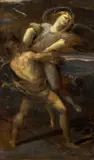La lutte de Jacob et l'Ange by Paul-Jacques-Aimé Baudry, Huile sur papier, marouflé sur toile, sold Feb 2026