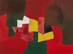 Composition abstraite by Serge Poliakoff, 1958, Gouache sur papier, sold Apr 2026