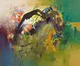 Mille fleurs by Wang Yan Cheng, 2003, Huile sur toile, sold Apr 2026