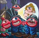 La lampe à images by Hervé Di Rosa, Acrylique sur toile, sold Apr 2026