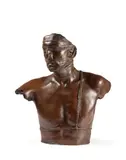 Portrait de Michel by Igor Mitoraj, 1977, Bronze à patine brune, sold Apr 2026