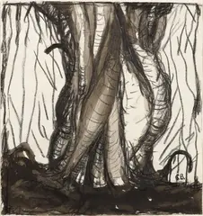 Der Wald by Georg Baselitz, 1963-64, Craie, graphite et aquarelle sur papier, sold Apr 2026