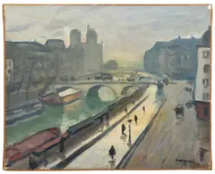 Paris, Notre-Dame vue du quai des Grands-Augustins by Albert Marquet, circa 1905-1906, Huile sur toile, sold Apr 2026