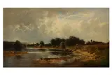 Untitled by Adolf Heinrich Lier, oil on board, offered Aug 2020