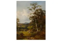 Untitled by David Bates, oil on canvas, offered Aug 2020