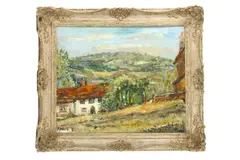 Untitled by Douglas Druce, oil on board, offered Aug 2020