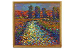 Untitled by Paul Stephens, oil on board, offered Aug 2020