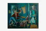 Untitled by Bernard Robinson, oil on board, offered Jul 2020