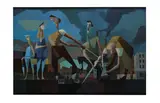 Untitled by Bernard Robinson, oil on board, offered Jul 2020