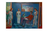 Untitled by John Melville, oil on canvas, offered Jul 2020
